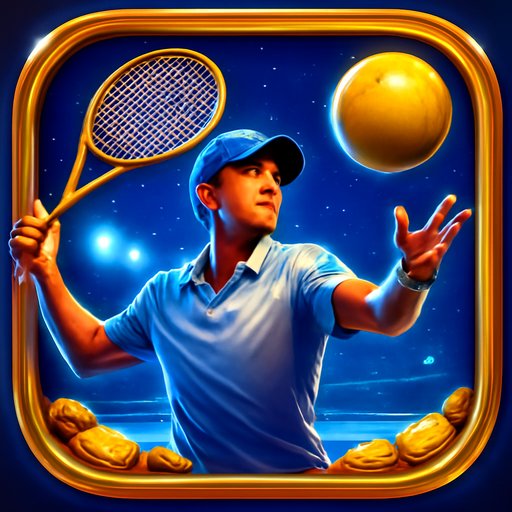 TK777 Serve Action on Tennis Court